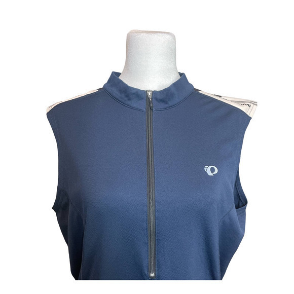 Pearl Izumi Select Unisex Cycling Shirt Sleeveless Pockets Navy Blue Size Medium - Picture 4 of 9